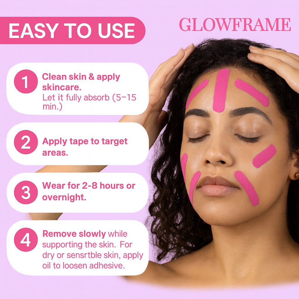 Glowframe Face Tape | 110 Pre-cut Strips