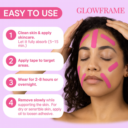 Glowframe Face Tape | 110 Pre-cut Strips
