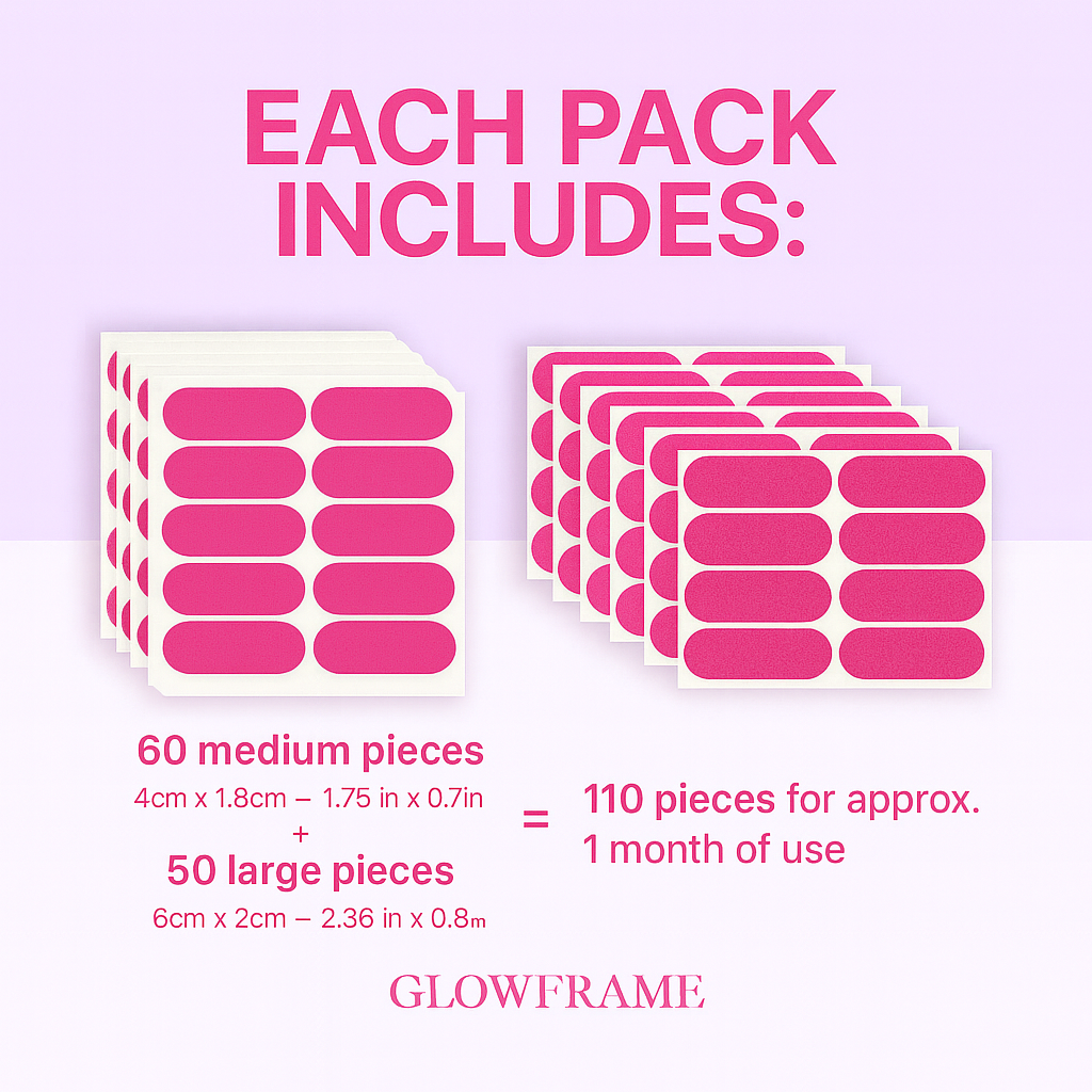 Glowframe Face Tape | 110 Pre-cut Strips